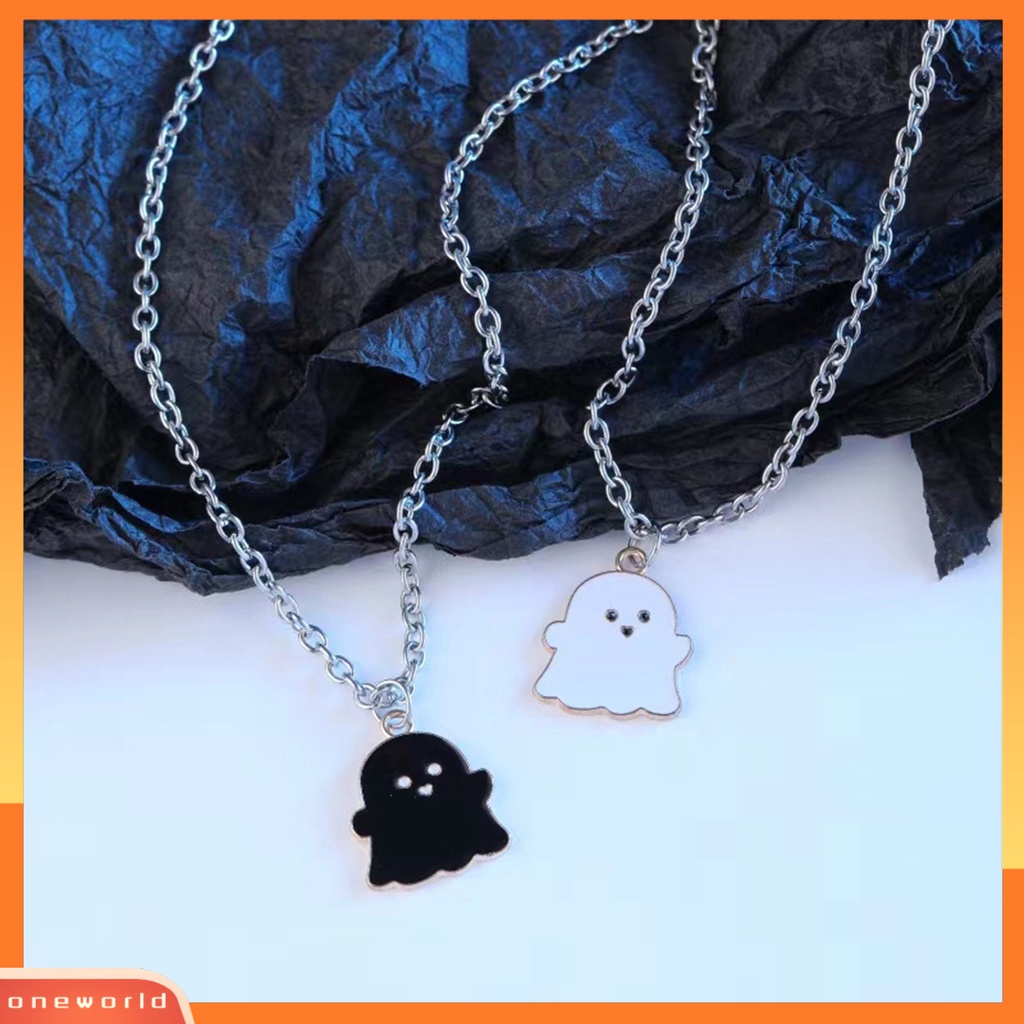 [EONE] All Match Rantai Klavikula Elegan Simple Dress Up Kalung Liontin Motif Hantu Unik Untuk Hari Valentine