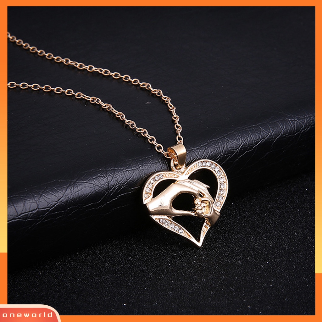 [EONE] Liontin Kalung Salib Rantai Electroplating Shiny Geometris Perhiasan Leher Dekorasi Tahan Luntur Wanita Sederhana Hati Klavikula Kalung Aksesori Pakaian