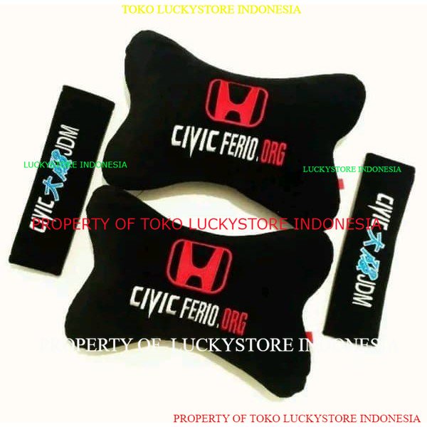 Bantal Mobil Honda CIVIC FERIO ORG - Hitam Terlaris Awet dan Tahan Lama