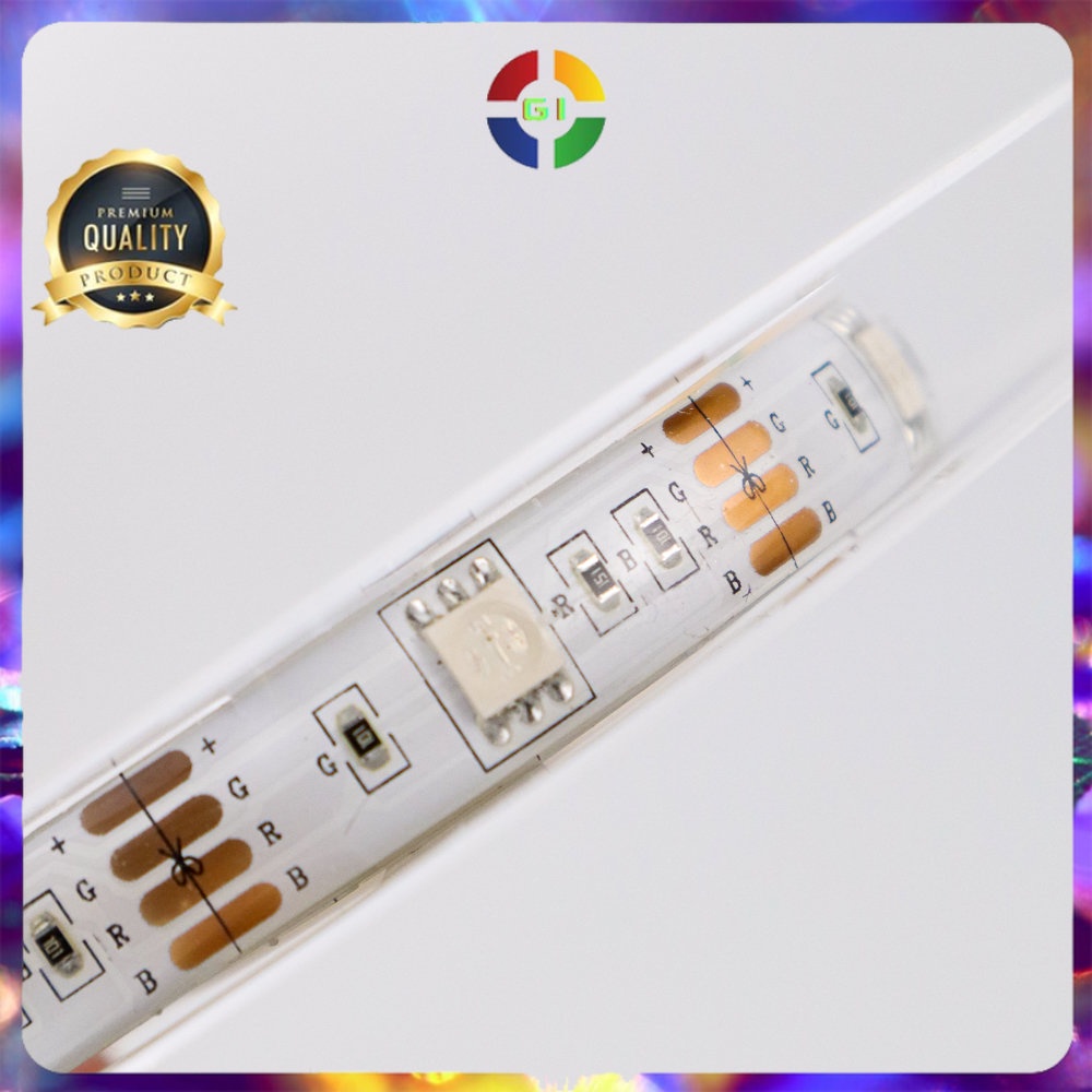 Lampu LED Strip Flexible 5050 RGB IP67 with USB Controller 2 Meter White