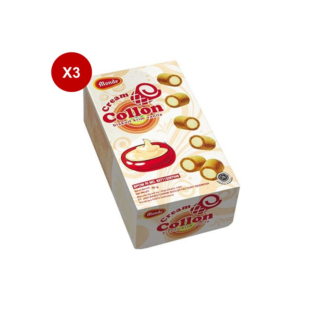 

Monde Collon Vanilla Cream 50 gr x3