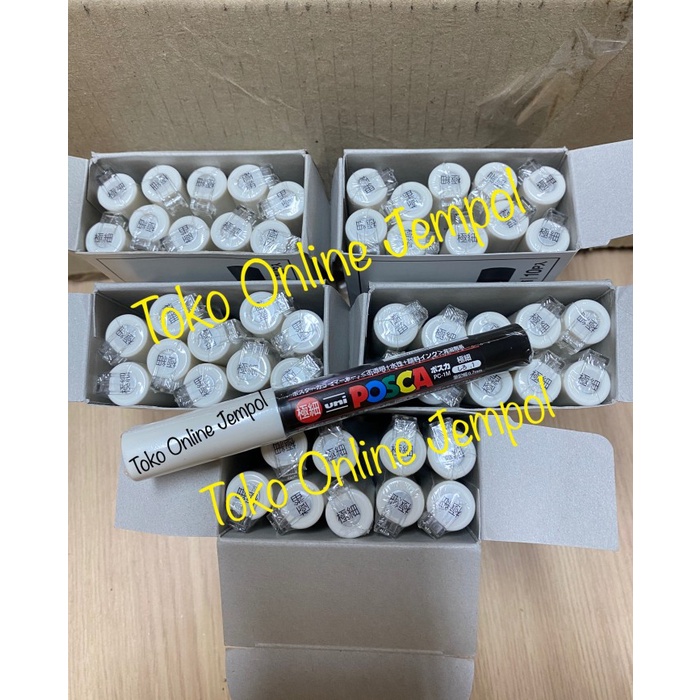 

ATK0642PC 0.7mm PUTIH PC-1M Spidol POSCA Marker Pen UNI kaca glass
