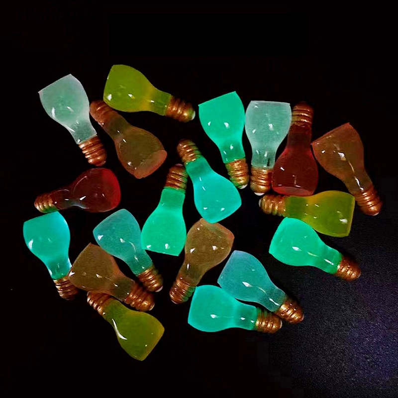 Hbid 5pcs DIY Fluorescence Small Light Bulb Resin Aksesoris Untuk Crafg Bahan Perhiasan Ch Supply Seni Dekorasi Glory