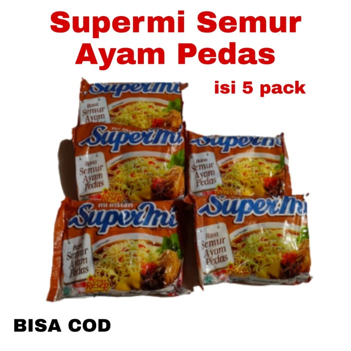 

B587 ISI 5 PCS SUPERMI RASA SEMUR AYAM PEDAS - 5 PCS