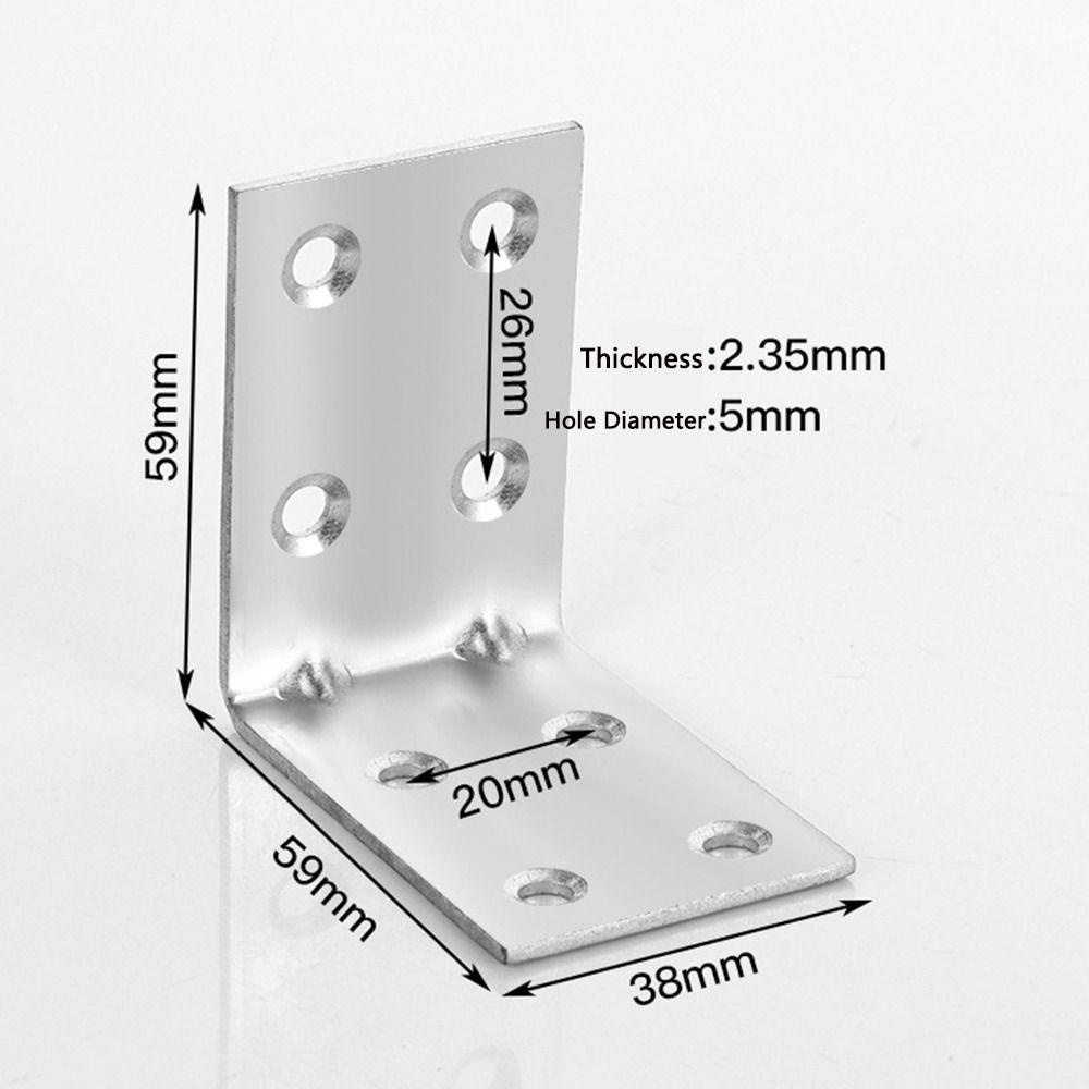 [Elegan] Penyangga Bracket Sudut 4pcs /set Braket Sambungan Pelindung Furniture Pintu Lemari Furniture Sudut Konektor