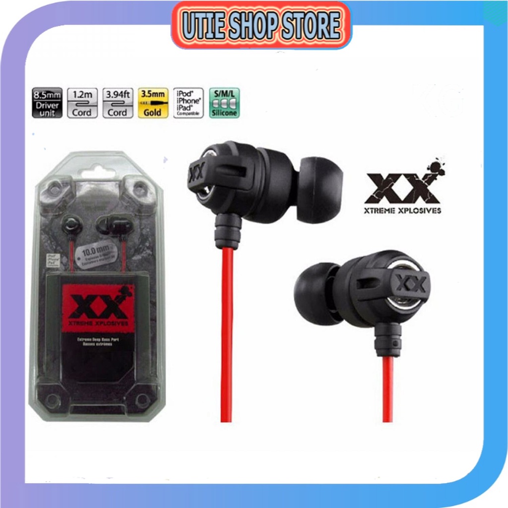UTIE STORE - JVC Extreme Xplosives Super Deep Bass Earphones - HA-FX1X