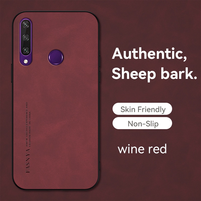 Casing Huawei Y6P 2020 Y6 Pro Y7 Pro Y7A Y9S Nova 7i Nova5T Nova3i Y9 Prime2019Mewah Kulit Domba Leather Matte Nubuck Kulit Domba Bertekstur Casing Ponsel Tahan Guncangan BY