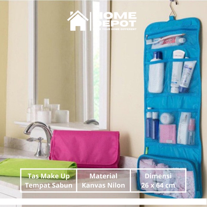 Pouch Make Up Travel Bag Tas Tempat Kosmetik Dan Sabun Kamar Mandi