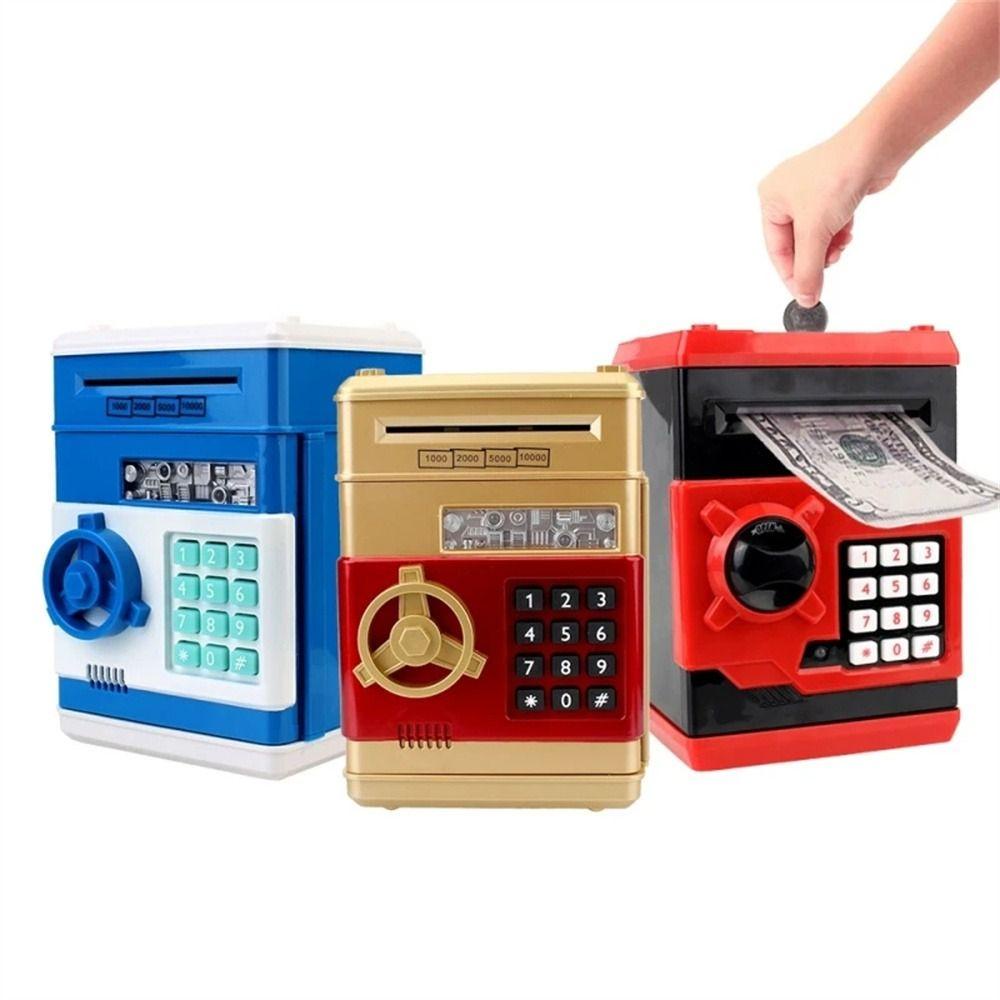 Mxbeauty Celengan Elektronik Untuk Anak Kids Gift Automatic Deposit Coin Saving Box Otomatis Safe Box ATM|Kotak Uang