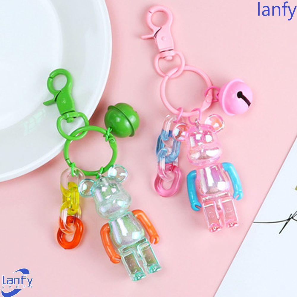 Lanfy Gantungan Kunci Wanita Kreatif Violent Bear Bubble Transparan Bear Key Pendant