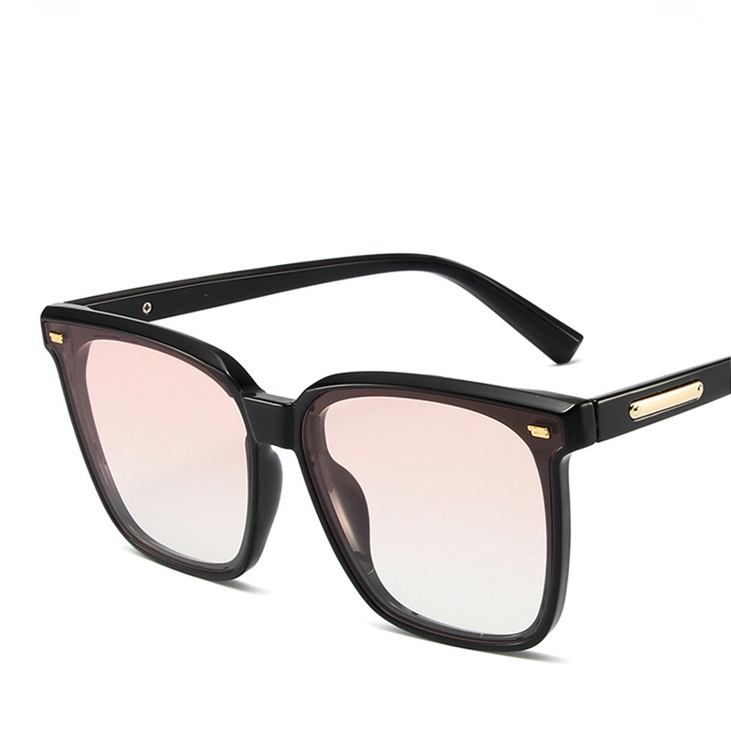 Kacamata Hitam Fashion Square Aesthetic Shades Untuk Wanita/Pria Metal Frame Sunglasses Eyewear