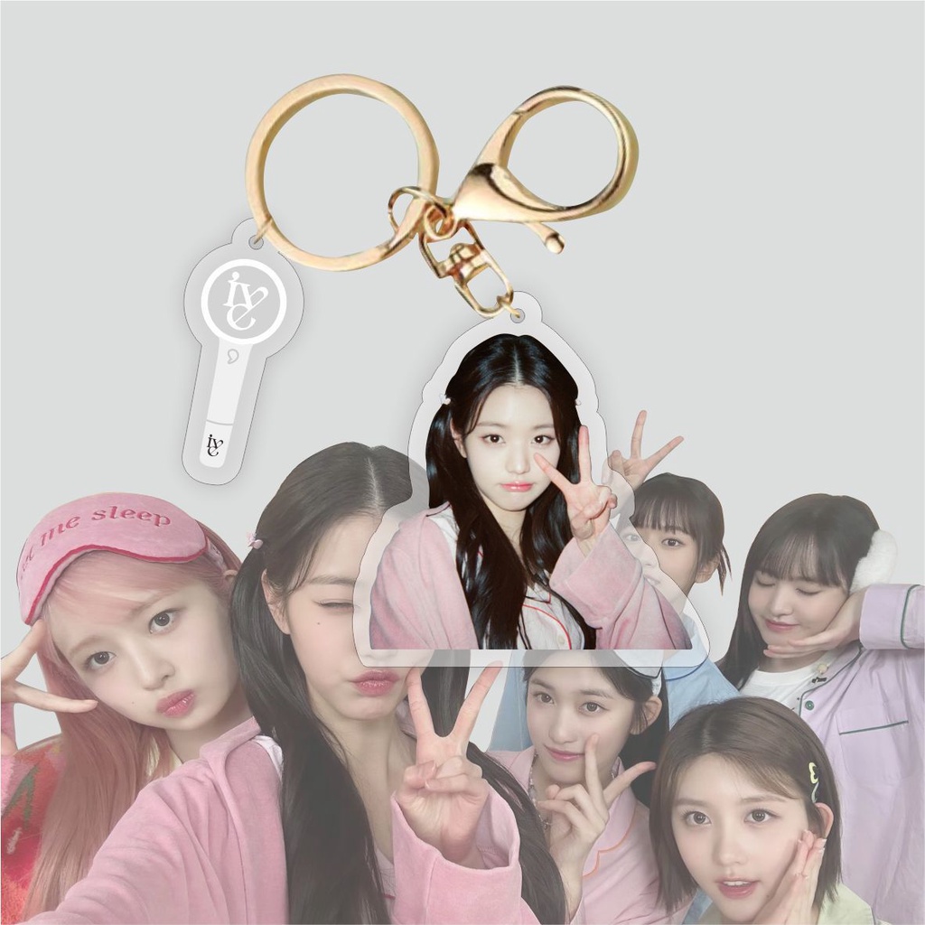 1pc IVE Album I'VE Acrylic Gantungan Kunci Piyama Key Ring Gantung MINIVE