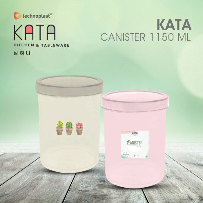 Toples Pastel Kata Canister 1.150 ML / Tempat Cemilan Snack Kue Lebaran Aesthetic