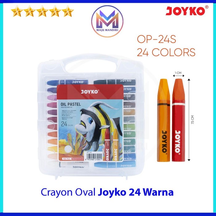 

Crayon Joyko 24 Warna OP-24S / Oil Pastel Krayon Oval