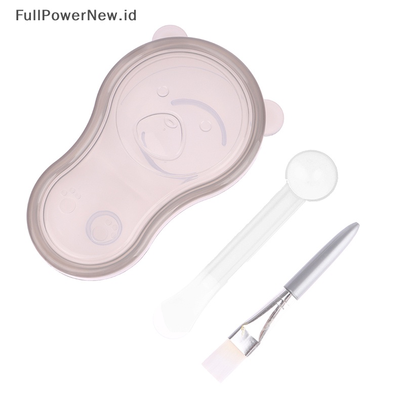 Power 3Pcs DIY Beauty Face Mask Tools Kit Mixing Bowl Sikat Sendok Tongkat Perawatan Kecantikan ID