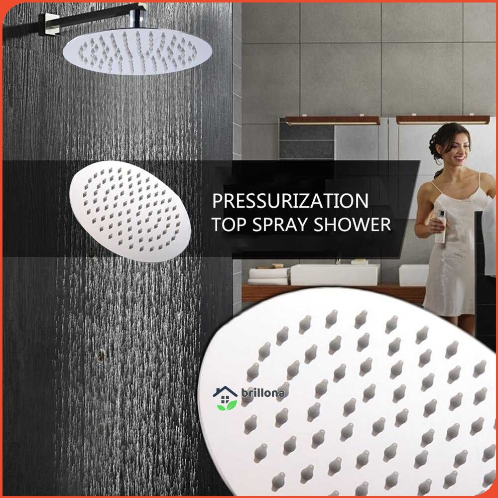 BATHE PROJECT Kepala Head Shower Mandi Rainfall Stainless Steel Round - Cosmo 200