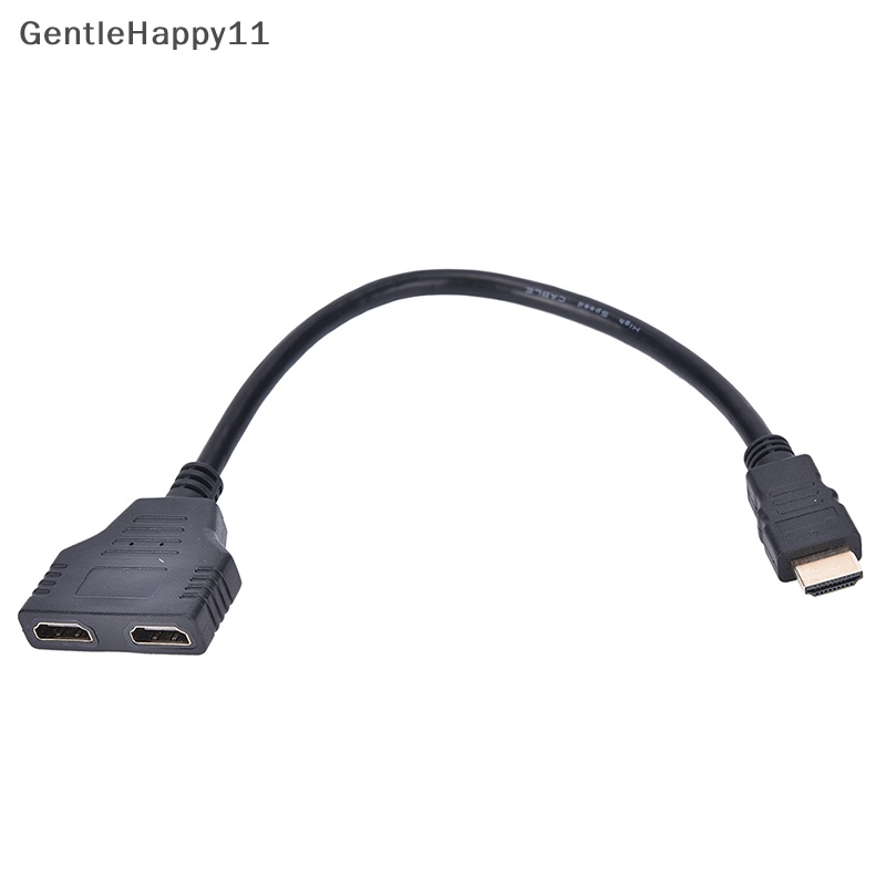 Gentlehappy 1080P HDMI Port Male to 2female 1in2 Out Splitter Kabel Adapter Converter id