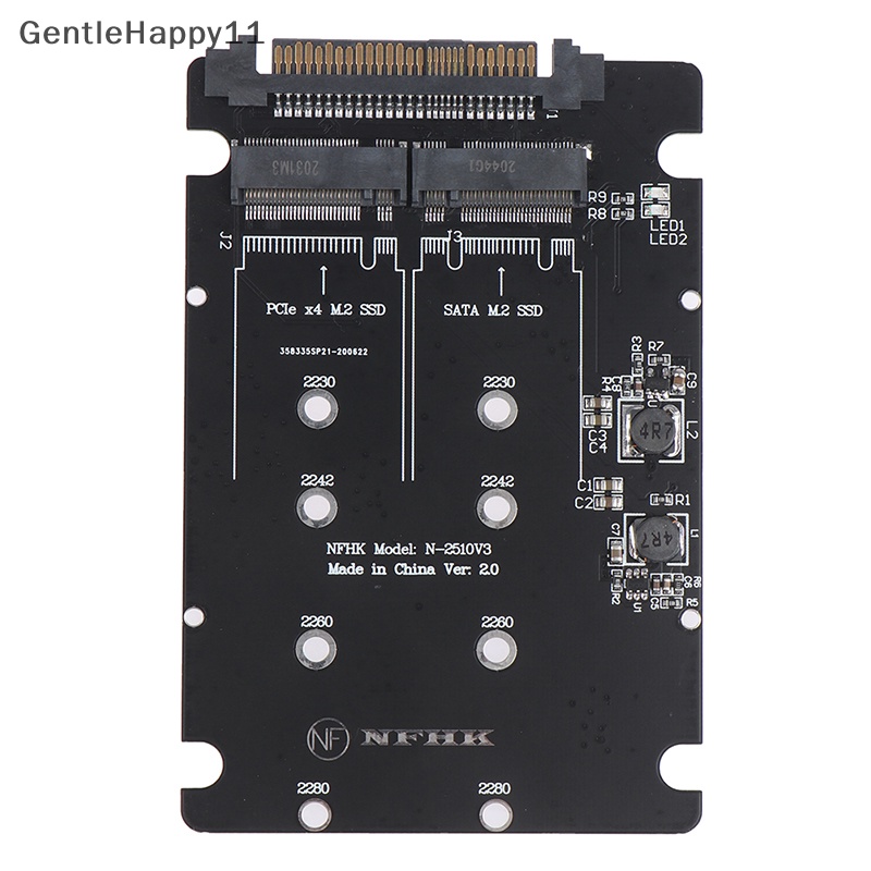 Gentlehappy SATA M.2 SSD to SAS Dan NVMe M.2 NGFF SSD Ke SFF-8639 Adapter Converter id