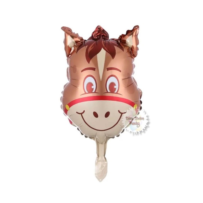 Balon Foil Animal Head Donkey / Balon Kepala Hewan Keledai Mini