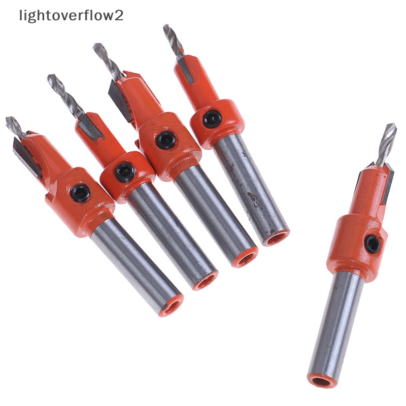 [lightoverflow2] Countersink Mata Bor Sekrup Woodworking Chamfering Wood Hole Drills Bit [ID]