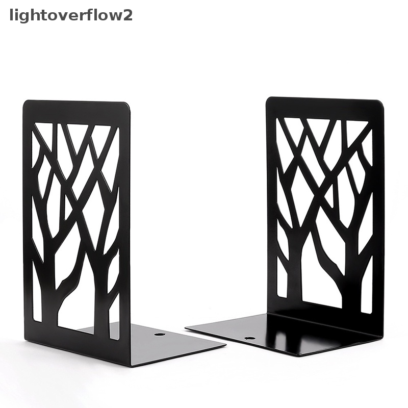 [lightoverflow2] Metal Non-Slip Bookend Book Support Stand Stop Buku Kantor Berbentuk Hewan [ID]