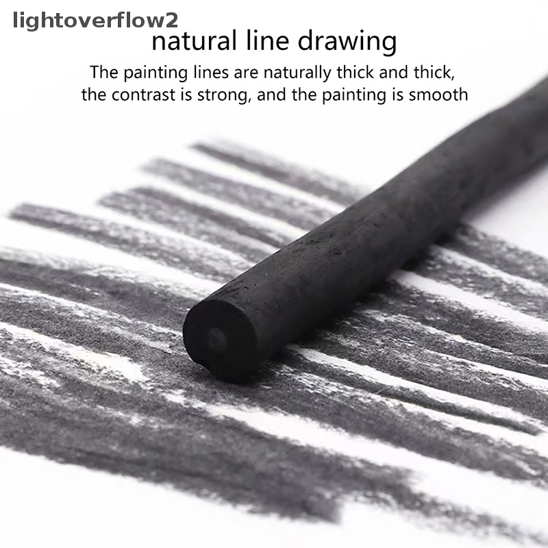 [lightoverflow2] 8pcs/pack Pensil Profesi Sketsa Gambar Willow Charcoal Bar Artis Art Crayons Paing Perlengkapan Gambar [ID]