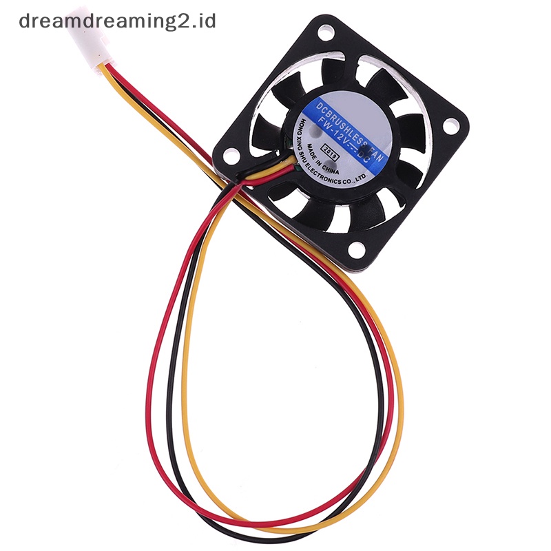 (drea) 1pc 401040mm 40 * 40 * 10kipas Pendingin 12V 0.8W 0.06A 3Pin Pendingin Heatsink Mini Fan//