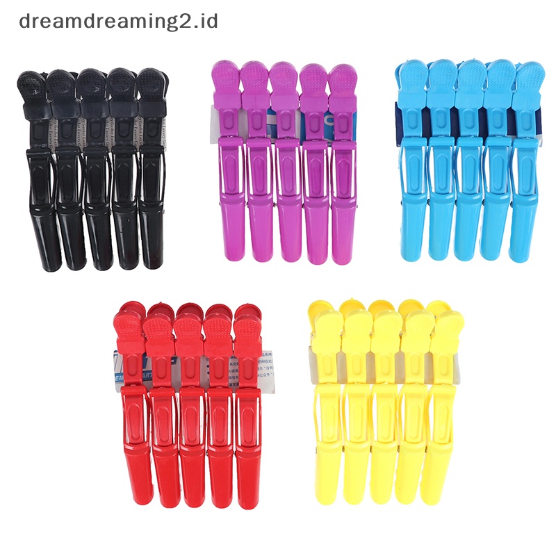 (drea) 5pcs Hairdressing Salon Matte Sectioning Clamp Hair Clip Jepitan Rambut Grip Cakar//