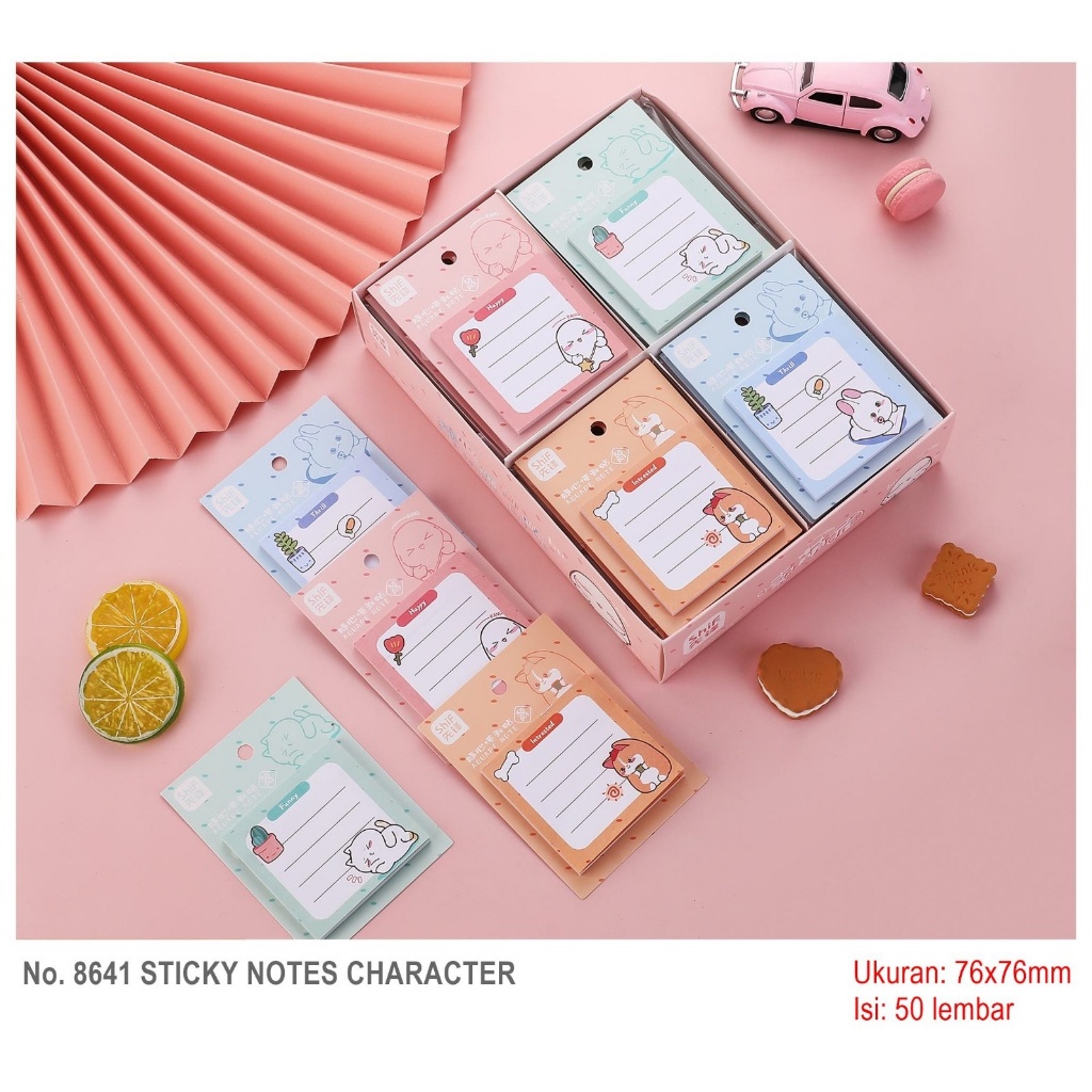 

Rmdodo - Memo Karakter / Sticky Note Karakter Imut / Pembatas Buku Notebook Catatan / StickyNotes ShiF Murah