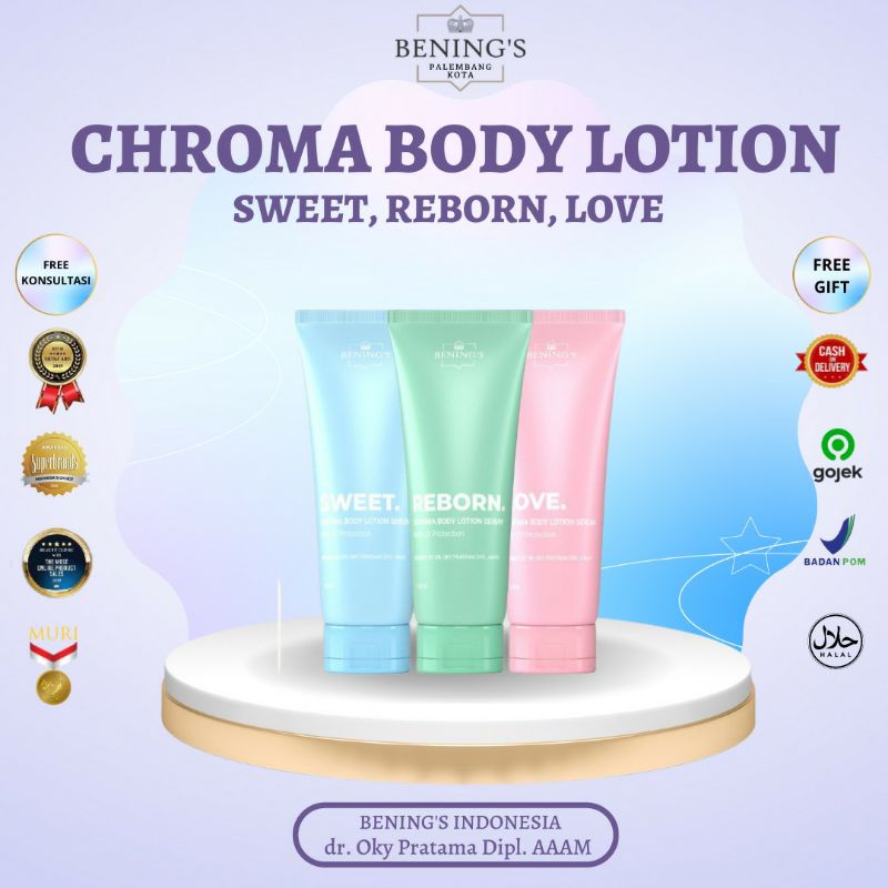 CHROMA BODY LOTION SERUM By DR. OKY PRATAMA / BENING'S CLINIC / FREE GIFT