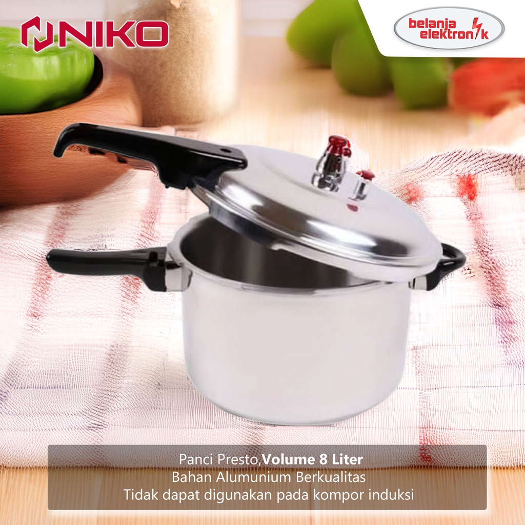 NIKO Pressure Cooker Panci Presto 8 Liter NK-8L