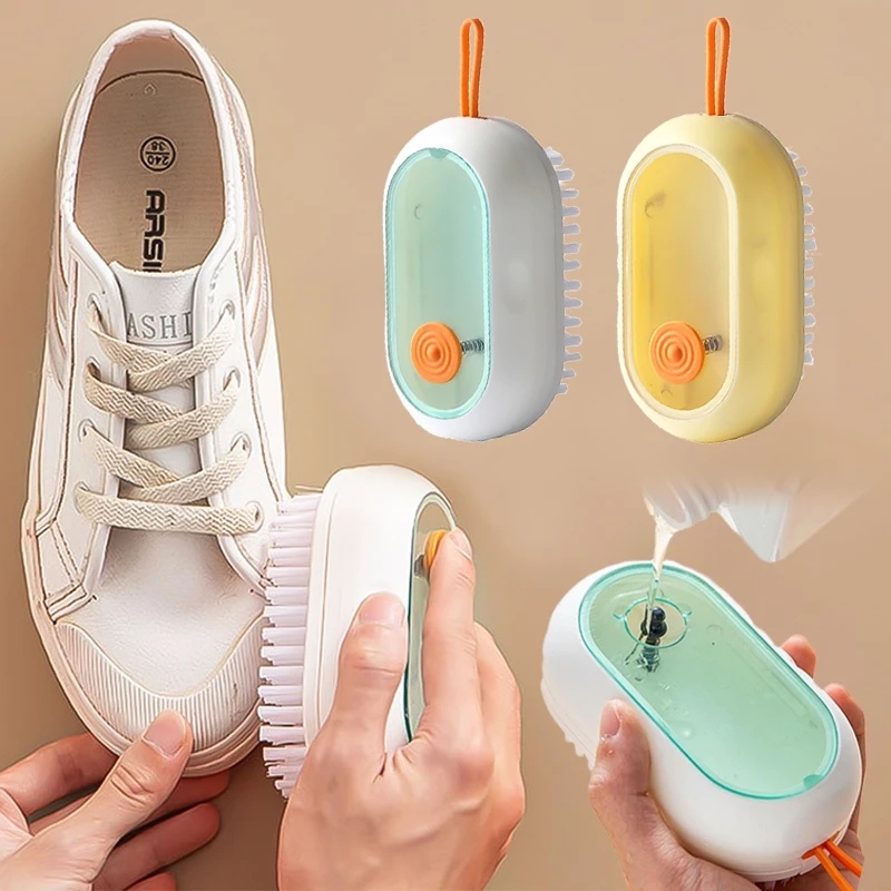 Sikat Pembersih Multifungsi Otomatis Menambahkan Cairan Baju Sepatu Brushes Rumah Tangga Laundry Injeksi Pembersih Hidrolik Perlengkapan Kamar Mandi Kreatif