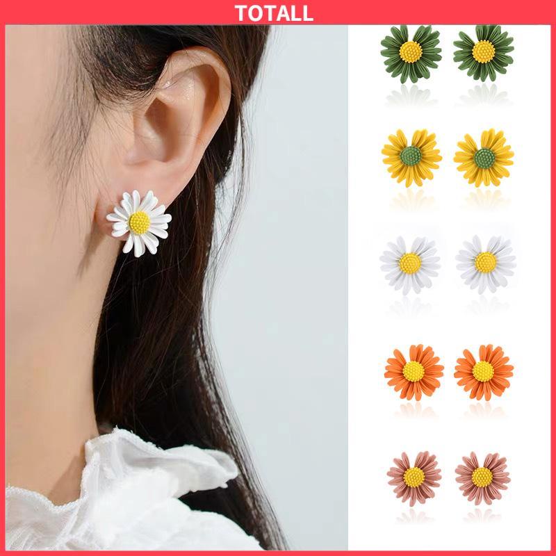 COD 1 pasang anting daisy minimalis Korea-Totall