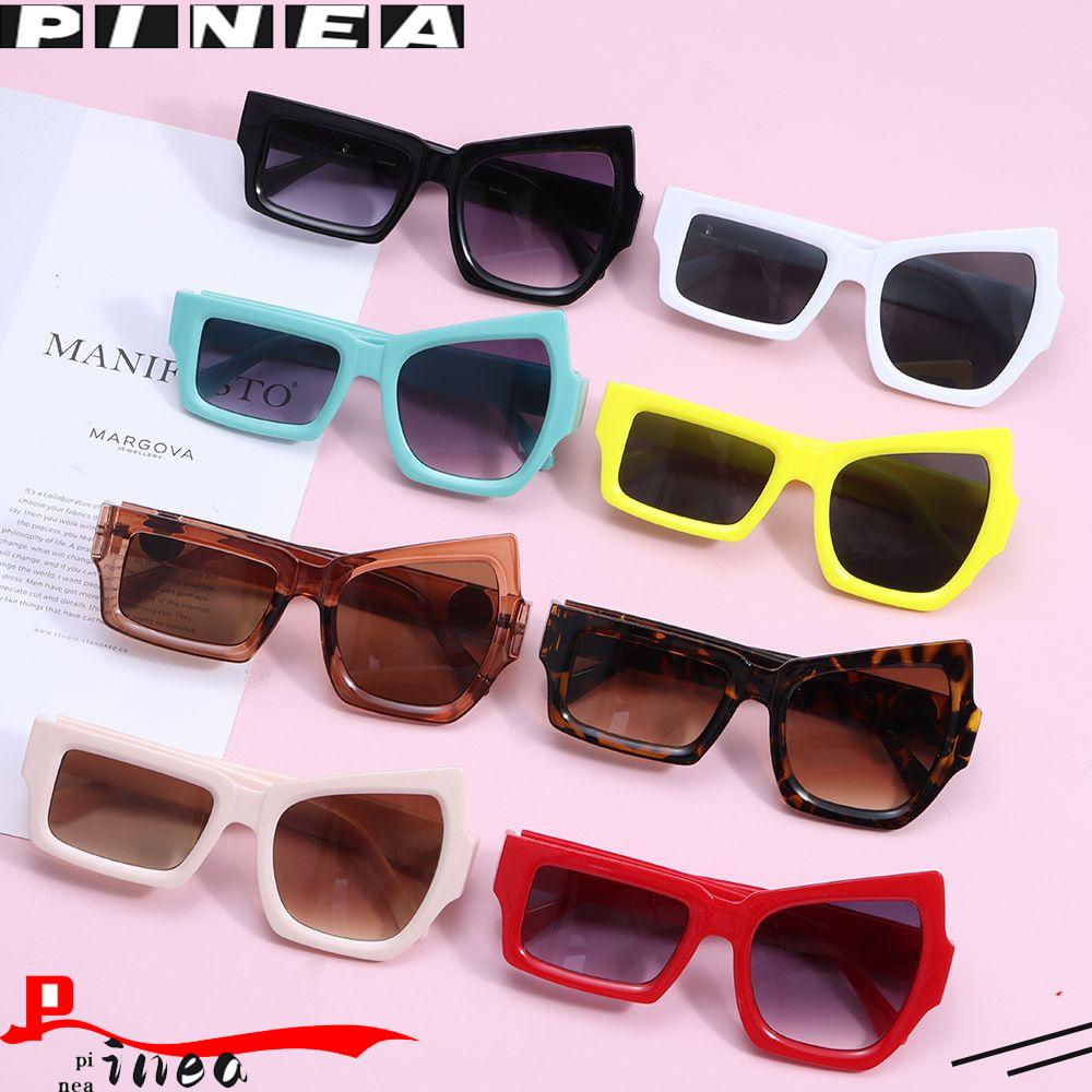 Nanas Pria Punk Kacamata Geometri Unik UV400 Eyewear Sun Glasses