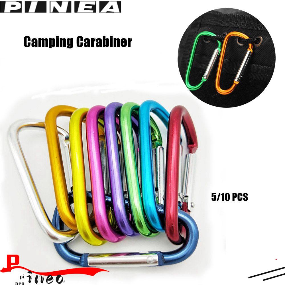 Nanas5/10pcs Gesper Panjat Peralatan Baru 7-warna Carabiner Paduan Aluminium