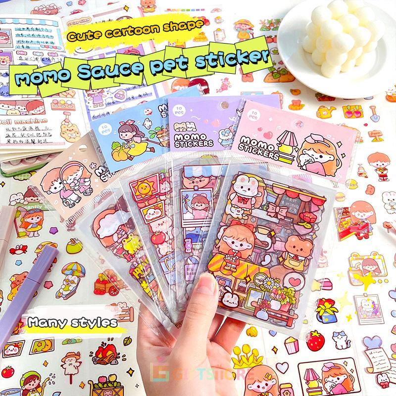 

10 Lember Stiker Kartun Korea Lucu Anti Air Dekorasi Handbook Scrapbook Sticker DIY Sticker Karakter-GI