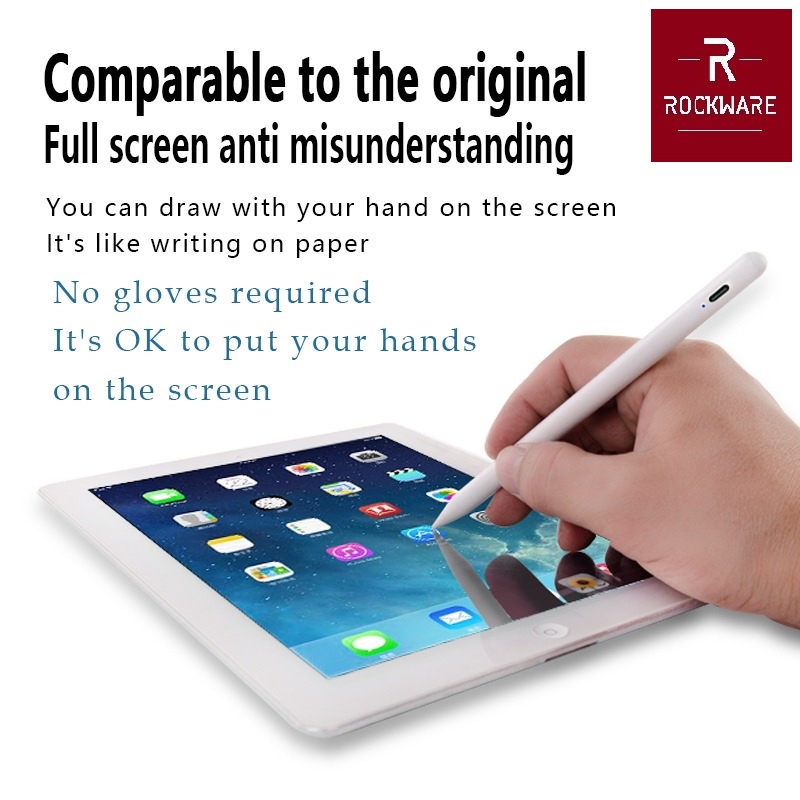 AKN88 - ROCKWARE RW-X3 - iPad Compatible Stylus Pen - Palm Rejection Support