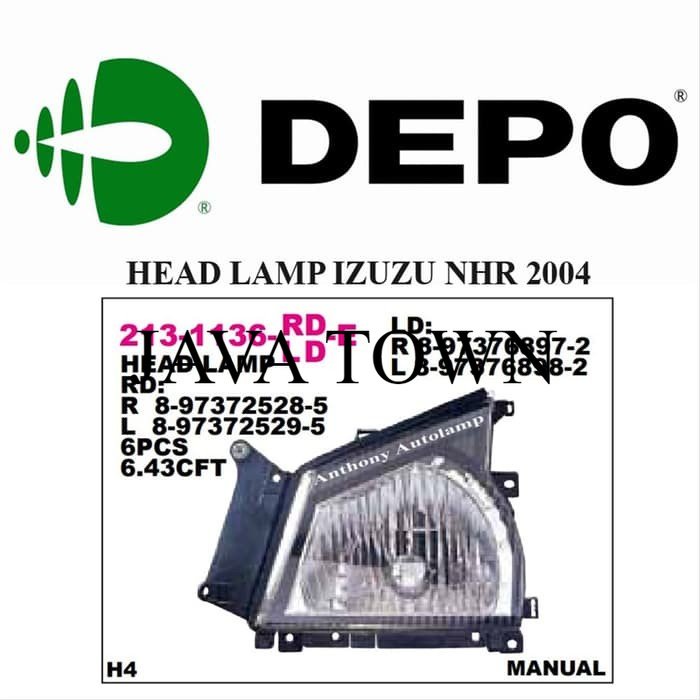 Diskon LAMPU DEPAN HEAD LAMP ISUZU NHR 2004 KANAN KIRI DEPO LPM283