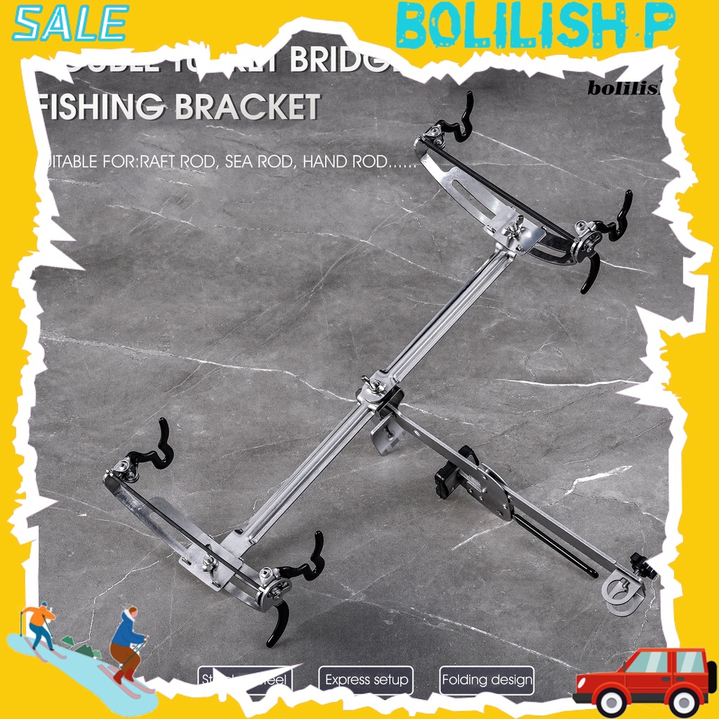 Bo-bridge Fishing Bracket Multi-angle Adjustable Portable Stainless Steel Lipat Rakit Dukungan Memancing Untuk Memancing