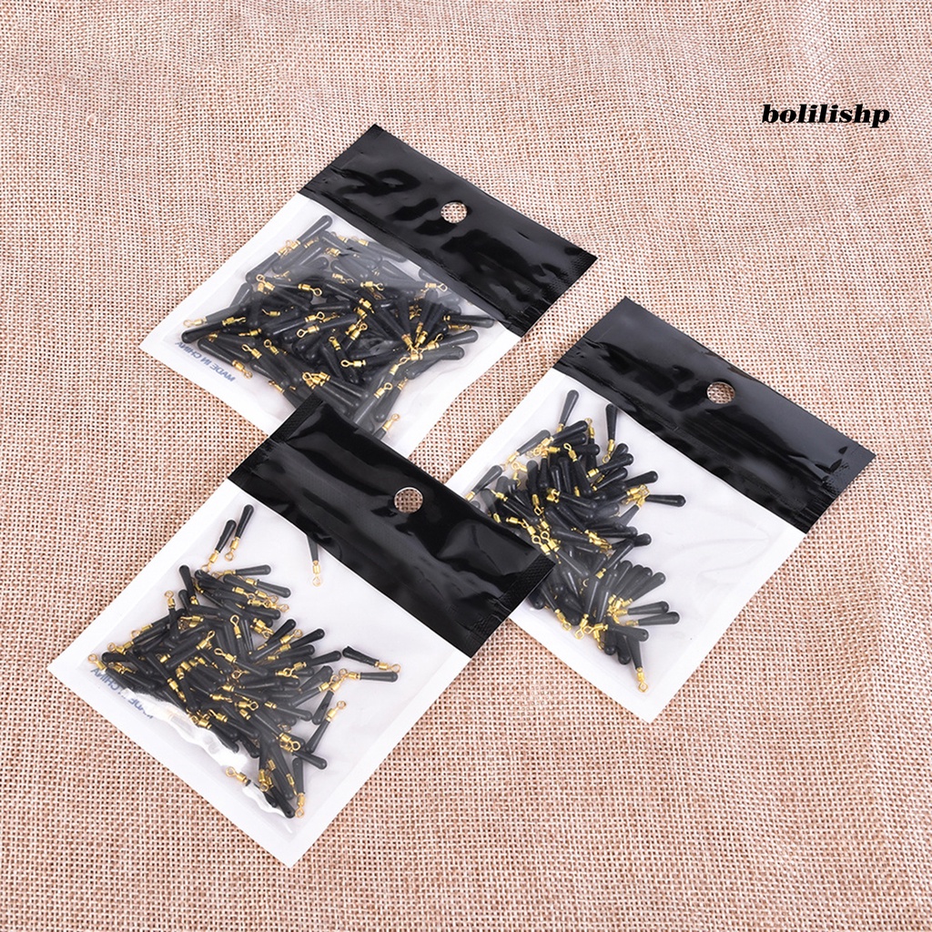 Bo-100pcs Pelampung Putar Ikan Rotasi 360derajat Fleksibel Angling Karet Mancing Float Rotation Float Pelampung Duduk Memancing Outdoor