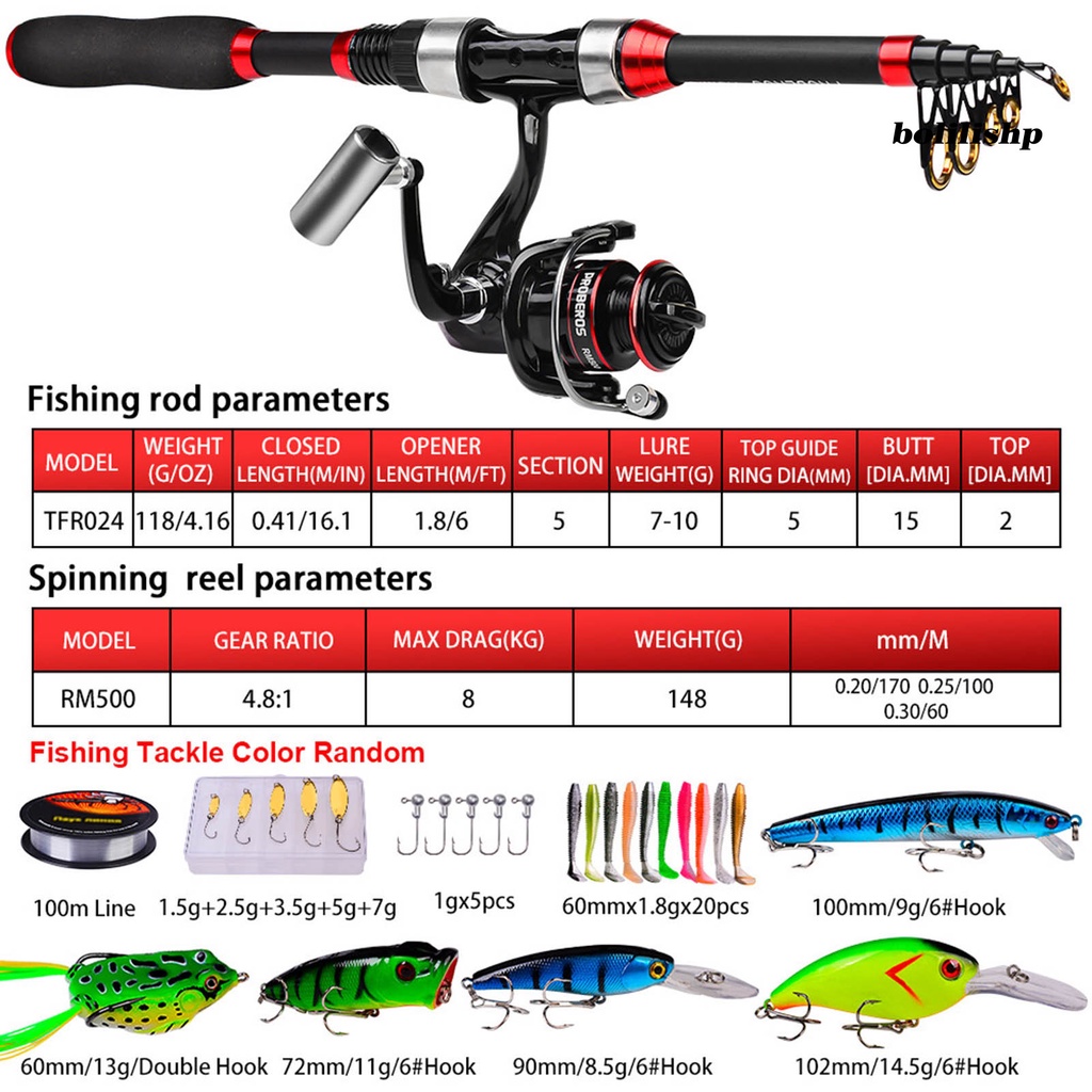 Bo-fishing Rod Full Kit Anti Gores Tahan Aus Kanan/Kiri Roda Berputar Yang Dapat Ditukar Pancing Untuk Memancing Di Luar Ruangan