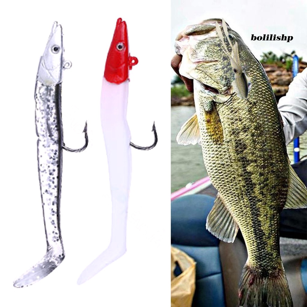 Bo-11cm/19g Umpan Lembut Simulasi Jig Kepala T Ekor Tajam Kait Tunggal Mencegah Lolos Universal Buatan Umpan Luar Memancing Memikat Perlengkapan Memancing