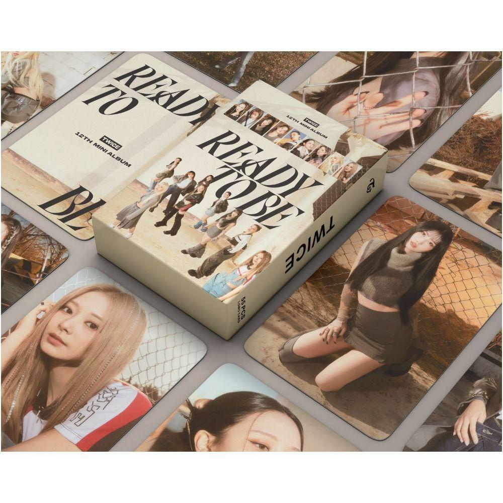 Needway   Lomo Card Set Girl Toy Collector Card Fans Hadiah Korea Fashion Cewek Grup Twice CELEBRATE Le Sserafim Unforgiven Print Hd Card Foto Idol Twice Lomo Card