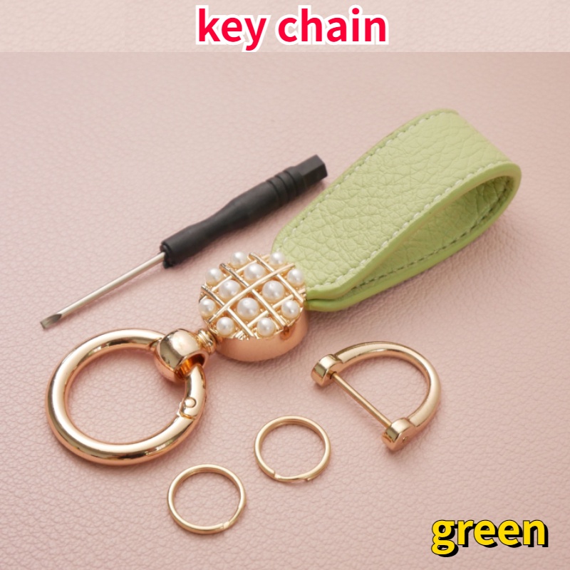 Fashion Kelas Atas microfiber Ultra-fine Fiber Leather Car Keychain, Gantungan Kunci Mobil Unisex