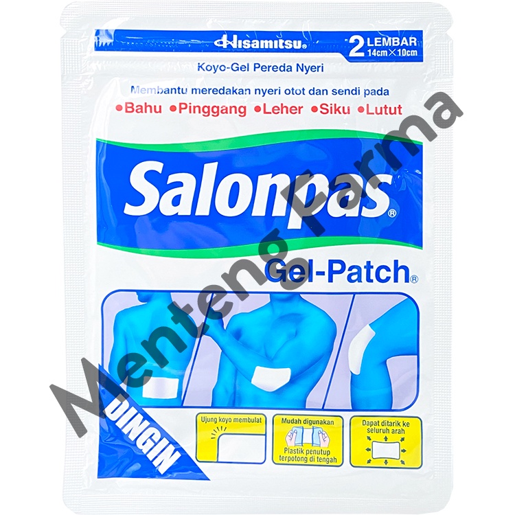 Salonpas Gel Patch 2 lembar - Koyo Elastis Pereda Nyeri Otot dan Sendi