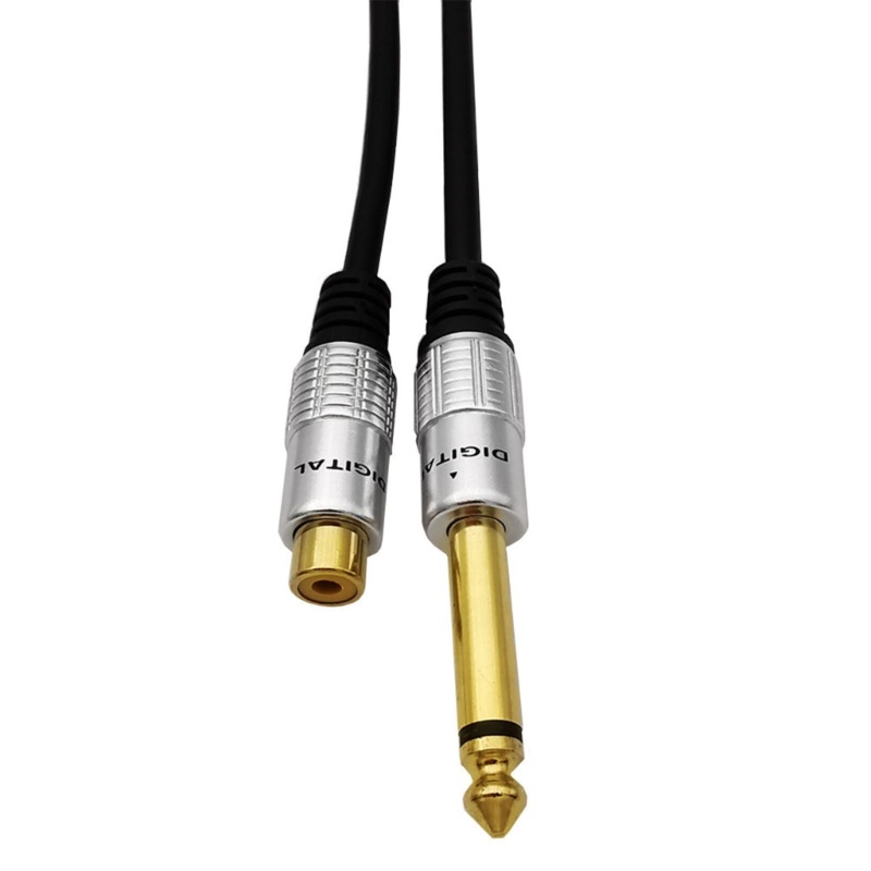 Konektor Adapter CRE 6.35mm 1per4 Male Mono to RCA Female AUX- Adaptor0. 1,8m