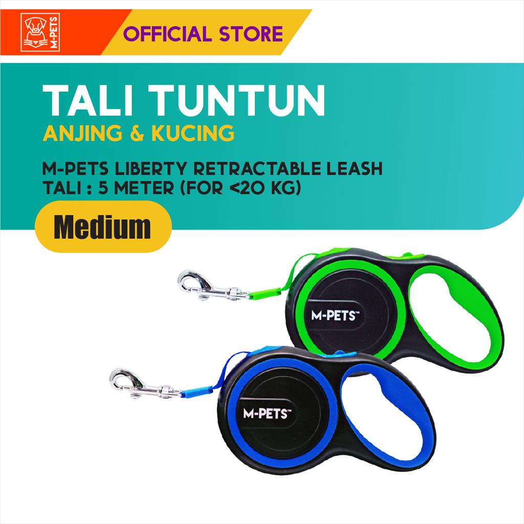 M-Pets Liberty Dog Retractable Leash M / Tali Tuntun Anjing Kucing