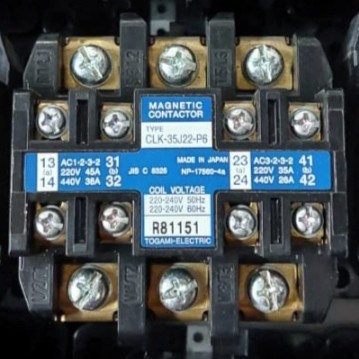 Magnetic Contactor Kontactor Togami Japan CLK-35J22-P6 AC Daikin -SIRENPUTRI