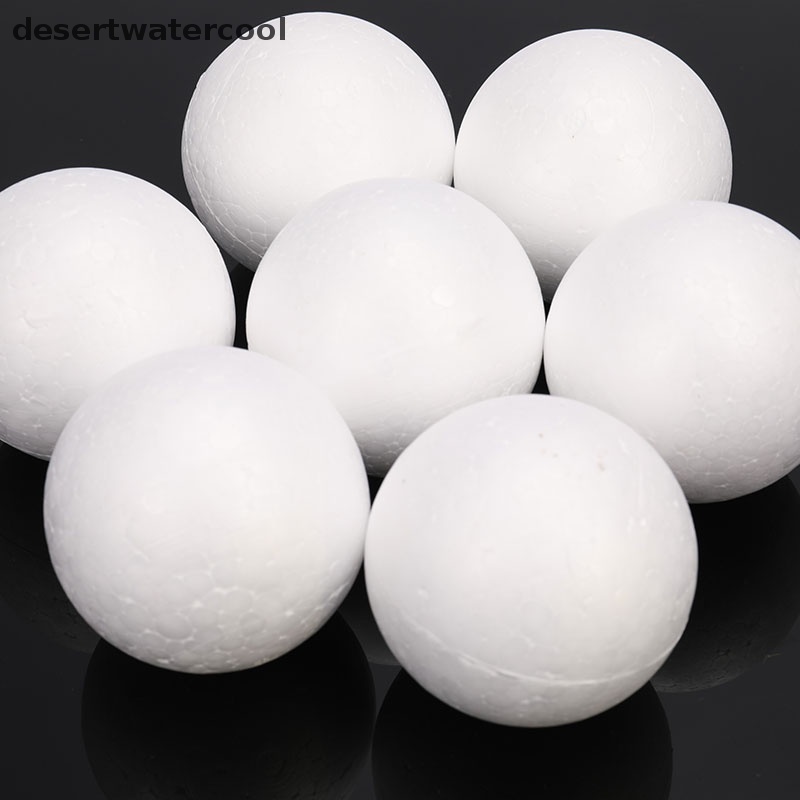 Deid 10pcs DIY Party Ball Spheres Dekorasi 70MM Polystyrene Styrofoam Foam Martijn