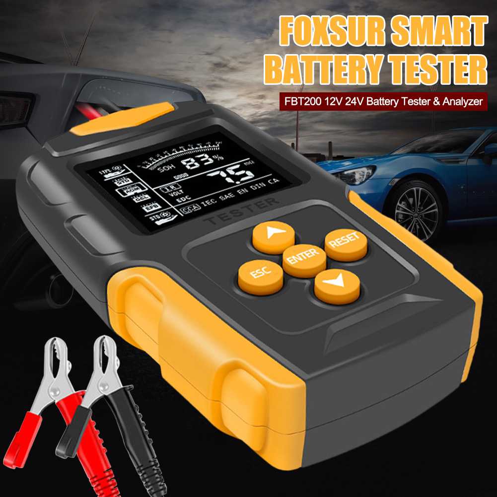 Alat Tester Aki Mobil Motor Portable Battery Tester 12-24V with LCD - FBT-200